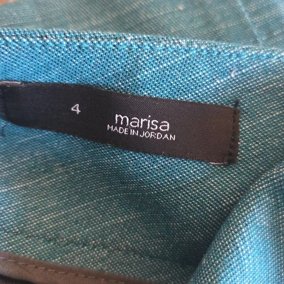 Ann Taylor Loft Teal Textured Fabric - Picture 3 of 3